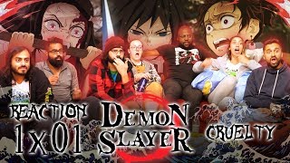 Demon Slayer  1x1 Cruelty  Group Reaction [upl. by Sahcnip686]