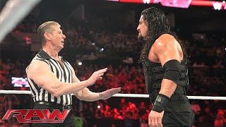 Reigns vs Sheamus  Mr McMahon Guest Ref for WWE World Heavyweight Title Raw Jan 4 2016 [upl. by Rida]