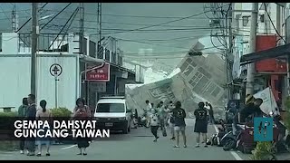 Detikdetik Gempa Dahsyat Mengguncang Taiwan [upl. by Valentia290]