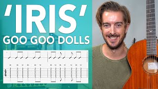 IRIS Guitar Lesson Tutorial  Goo Goo Dolls  Standard tuning open chords [upl. by Eey538]