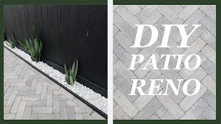 DIY Herringbone Pattern Paver Patio Renovation  Home Improvement [upl. by Nicolis]