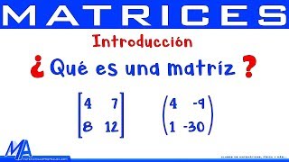 Matrices Introducción  Conceptos básicos [upl. by Nottap]