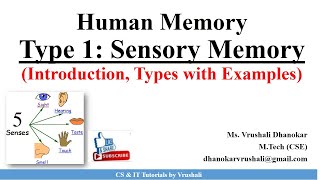 HCI 23 Type 1 Sensory Memory Iconic Echoic and Haptic Memory with Examples [upl. by Vaish830]