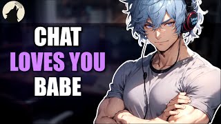 M4F Streamer Boyfriends Chat Adores You 🎮 Boyfriend ASMR Roleplay [upl. by Shimberg947]