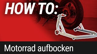 HOW TO Motorrad aufbocken mit Motorradheber [upl. by Adnilra]