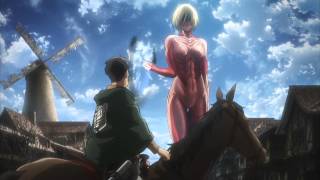 Attack on Titan  Female Titan Destroys Right Flank Ep 18 [upl. by Necila879]