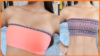 DIY How to Reversible Bandeau Bra [upl. by Airalednac]