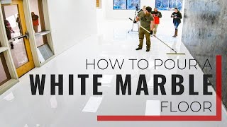 HOW TO  Pour a White Marble Floor [upl. by Elodia]