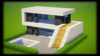 TUTO MAISON MODERNE FACILE A FAIRE  MINECRAFT [upl. by Marji]