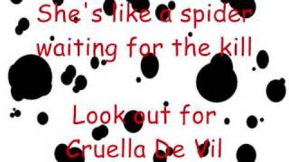 Cruella De Vil with Lyrics [upl. by Wills]