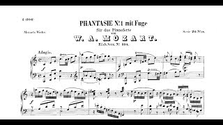 W A Mozart Prelude Fantasy and Fugue in C major KV 394  Apor Szüts  WITH SCORE [upl. by Yleoj]