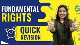 Fundamental Rights Indian Constitution  Quick Revision [upl. by Bonney]