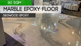 Epoxy marble floor 60sqm  SEGWOOD Style [upl. by Ethelred]