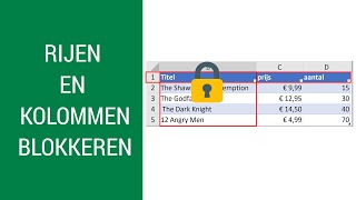 Rijen en kolommen blokkeren of vastzetten in Excel [upl. by Cila]