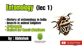 Entomology  Lec 1l Basics Classification of InsectPhylum Arthropoda [upl. by Enalb578]