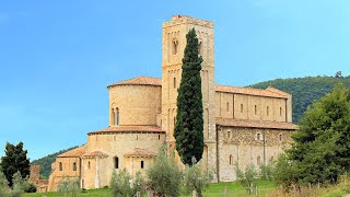 Beautiful Abbazia di SantAntimo Abbey of SantAntimo Italy Tuscany videoturystaeu [upl. by Enylorac]