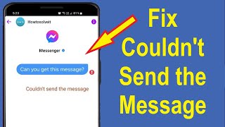 How to Fix Messenger Couldnt Send the Message Problem  Howtosolveit [upl. by Waine]