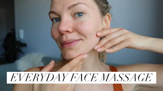 Easy 10 Minute Everyday Full Face Massage [upl. by Leahpar]