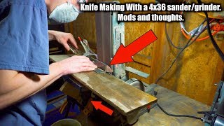 How To Use A 4x36 Belt Sander For Knife Making [upl. by Airdnaid]