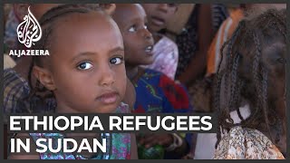 Ethiopia refugees struggle in Sudan camps [upl. by Ayikin]