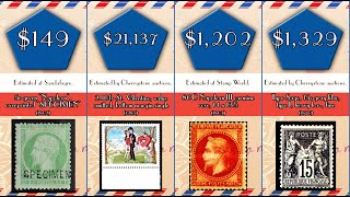 Most Expensive 49 Most Expensive Valuable and Rare French stamps [upl. by Atiuqin]