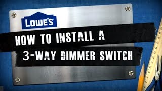 How to Install a 3Way Dimmer Switch [upl. by Fabyola45]