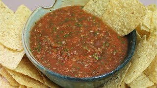 Cantina Style Salsa Recipe  Noreens Kitchen Basics [upl. by Refiffej849]