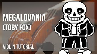 How to play Megalovania by Toby Fox on Violin Tutorial [upl. by Naawaj]