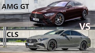 2022 MercedesAMG GT 53 4Door vs CLS 53  See the differences [upl. by Polinski]