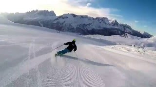 SKI CARVING CARVING SKIING  HEAD SKI  PASSO SAN PELLEGRINO  DOLOMITI SUPERSKI [upl. by Tadashi]