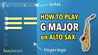 G Major Scale Tutorial Alto Sax  Saxplained [upl. by Notlok312]