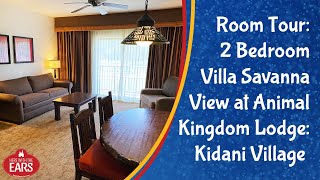 AKL Kidani Village  2 Bedroom Villa Savanna View  Room Tour [upl. by Delly]