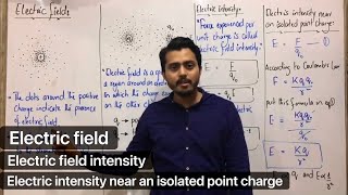 Electric field  Electric field intensity  Electric intensity near an isolated point charge [upl. by Talanta114]