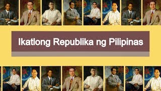 Mga Pangulo ng Ikatlong Republika ng Pilipinas Part I [upl. by Onitnas]