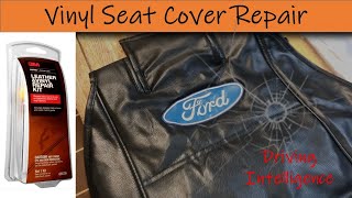 How To Repair A Small Hole Or Tear In An Automotive Vinyl Seat Cover With The 3M Vinyl Repair Kit [upl. by Nomolas468]