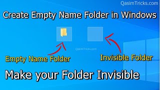 CREATE EMPTY NAME FOLDER IN WINDOWS  INVISIBLE FOLDER 2022 [upl. by Zsamot]