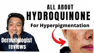 HYDROQUINONE  For Pigmentation Dermatologist Reviews [upl. by Wahl]