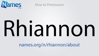 How to Pronounce Rhiannon [upl. by Sherman]