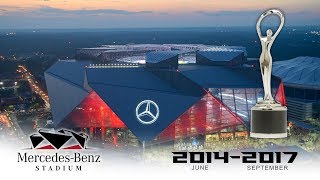 Official Atlanta Falcons MercedesBenz Stadium Construction TimeLapse [upl. by Arodoeht]