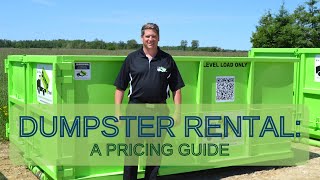 Dumpster Rental A Pricing Guide [upl. by Gombach]