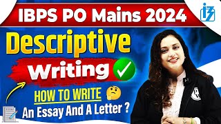 IBPS PO Mains 2024  Descriptive Writing  How to write an essay and a letter Rupam mam [upl. by Jeniffer949]