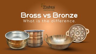 Difference between Brass and Bronze Vessels 👉 Brass vs Bronze Cookware  Zishta [upl. by Aryahay6]