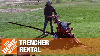 Trencher Rental  The Home Depot Rental [upl. by Aekahs862]