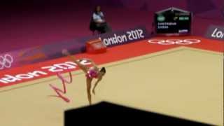 Daria Dmitrieva Russian Gymnast in third round London 2012 Olympics MP4 [upl. by Iahcedrom]