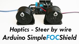 Arduino Field Oriented Control FOC Haptic control example  SimpleFOCShield [upl. by Hcelemile948]