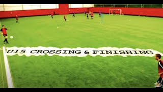 Soccer Drill Crossing amp Finishing U15 [upl. by Aneladgam51]