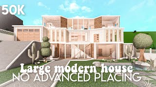 50k No advanced placing large modern house  Bloxburg build [upl. by Dedric973]