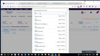 Tutorial on Creating a Portfolio in Yahoo Finance [upl. by Rednael]