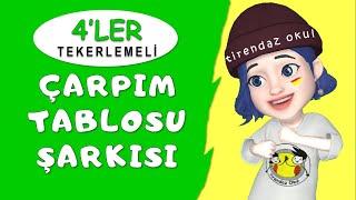 ÇARPIM TABLOSU 4LER ŞARKISI  KOLAY EZBERLEME  TEKERLEME  ANİMASYON [upl. by Held660]