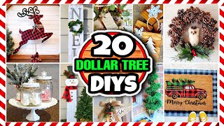 20 Dollar Tree DIY Christmas Decorations amp Ideas 🎄 [upl. by Eelsha]